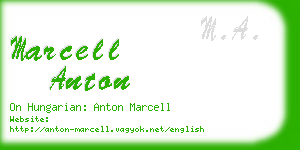 marcell anton business card